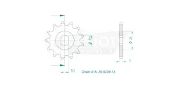 Produktzeichnung Ritzel 20-0235-13