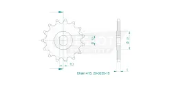 Produktzeichnung Ritzel 20-0235-15