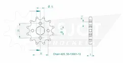 Produktzeichnung Ritzel 50-13001-12