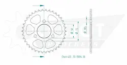 Produktzeichnung Kettenrad 50-13004-38