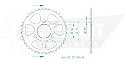 Produktzeichnung Kettenrad 50-13004-40