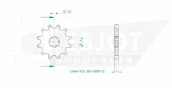 Produktzeichnung Ritzel 50-13005-12