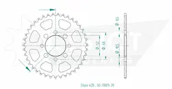 Produktzeichnung Kettenrad 50-13009-39