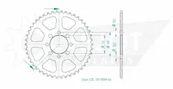Produktzeichnung Kettenrad 50-13009-46