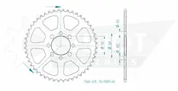 Produktzeichnung Kettenrad 50-13009-48