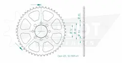 Produktzeichnung Kettenrad 50-13009-49