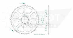 Produktzeichnung Kettenrad 50-13009-51