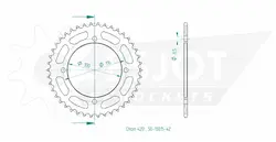 Produktzeichnung Kettenrad 50-13015-42