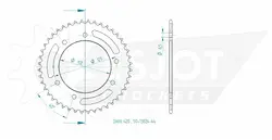 Produktzeichnung Kettenrad 50-13024-44