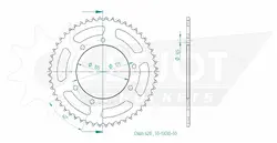 Produktzeichnung Kettenrad 50-13030-50