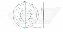 Produktzeichnung Kettenrad 50-13041-60