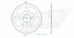 Produktzeichnung Kettenrad 50-13042-56