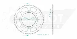 Produktzeichnung Kettenrad 50-13044-51