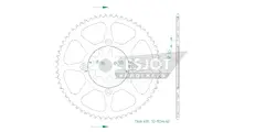 Produktzeichnung Kettenrad 50-13044-62
