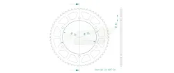 Produktzeichnung Kettenrad 50-13057-58