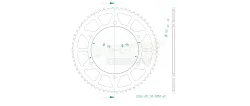 Produktzeichnung Kettenrad 50-13057-60
