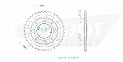 Produktzeichnung Kettenrad 50-15001-39