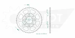 Produktzeichnung Kettenrad 50-15001-49