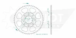Produktzeichnung Kettenrad 50-15001-52