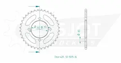 Produktzeichnung Kettenrad 50-15015-36