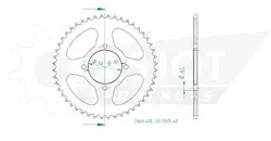 Produktzeichnung Kettenrad 50-15015-48
