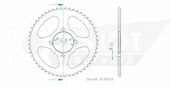 Produktzeichnung Kettenrad 50-15015-52