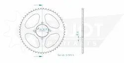 Produktzeichnung Kettenrad 50-15015-56