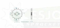 Produktzeichnung Ritzel 50-15019-17
