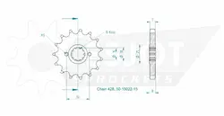 Produktzeichnung Ritzel 50-15022-15