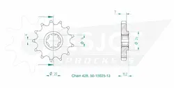 Produktzeichnung Ritzel 50-15025-13