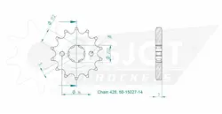 Produktzeichnung Ritzel 50-15027-14