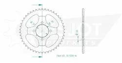 Produktzeichnung Kettenrad 50-15034-46