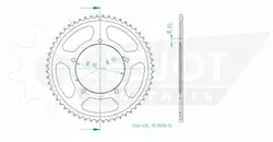Produktzeichnung Kettenrad 50-15038-56