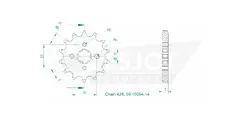 Produktzeichnung Ritzel 50-15054-14