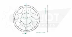 Produktzeichnung Kettenrad 50-15097-62