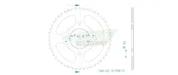 Produktzeichnung Kettenrad 50-15108-50