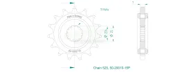 Produktzeichnung Ritzel 50-29010-15P