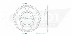 Produktzeichnung Kettenrad 50-29016-47