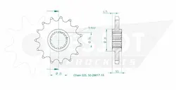Produktzeichnung Ritzel 50-29017-15
