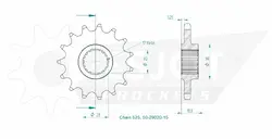 Produktzeichnung Ritzel 50-29020-15