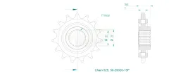 Produktzeichnung Ritzel 50-29020-15P