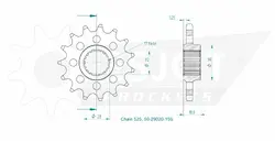 Produktzeichnung Ritzel 50-29020-15S