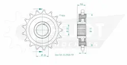 Produktzeichnung Ritzel 50-29020-17P