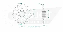 Produktzeichnung Ritzel 50-29020-17S