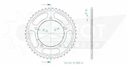 Produktzeichnung Kettenrad 50-29024-45