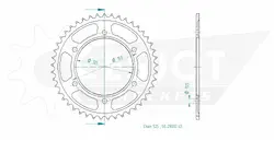 Produktzeichnung Kettenrad 50-29032-45