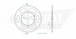 Produktzeichnung Kettenrad 50-29038-42