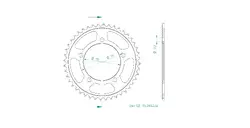 Produktzeichnung Kettenrad 50-29042-44