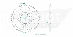 Produktzeichnung Kettenrad 50-29044-43