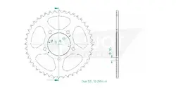 Produktzeichnung Kettenrad 50-29044-44